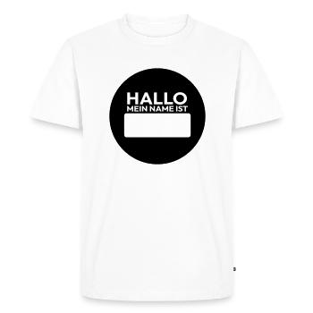 Mein Name ist Namensschild - Männer Premium Bio T-Shirt - Weiß - Vorne - Nico (187cm)