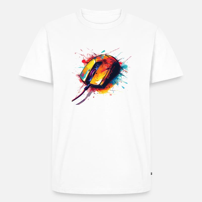 Gaming Mouse - Männer Premium Bio T-Shirt - Weiß