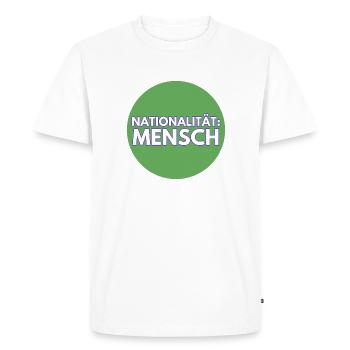 Nationalität Mensch - Männer Premium Bio T-Shirt - Weiß - Vorne - Nico (187cm)