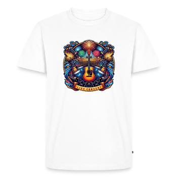 Logo du concert en direct - T-shirt Premium bio Homme - blanc - Devant - Nico (187cm)