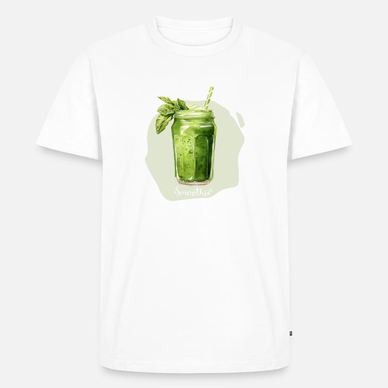 SMOOTHIE - Männer Premium Bio T-Shirt - Weiß