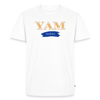 YAM - T-shirt Premium bio Homme - blanc - Devant - Nico (187cm)