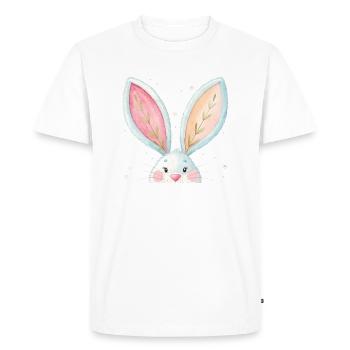 Cute Easter Bunny Ears - Men's Premium Organic T-Shirt - white - Front - Nico (187cm)