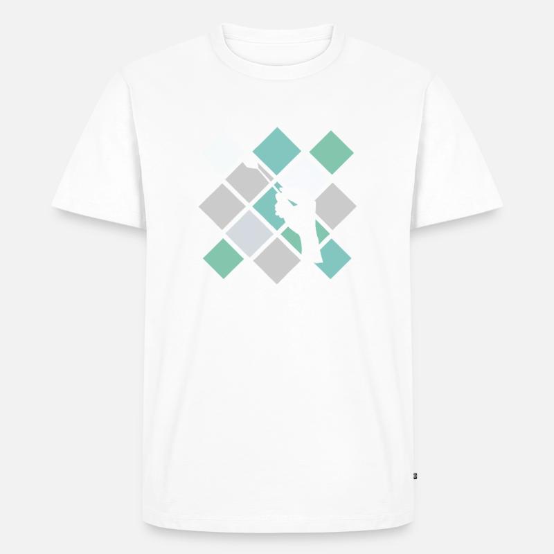 Darts Softdarts Dartpfeile - Männer Premium Bio T-Shirt - Weiß