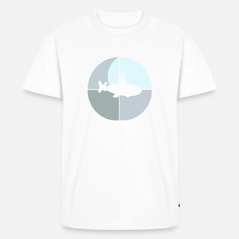 Uboot Navy U Boot - Männer Premium Bio T-Shirt - Weiß