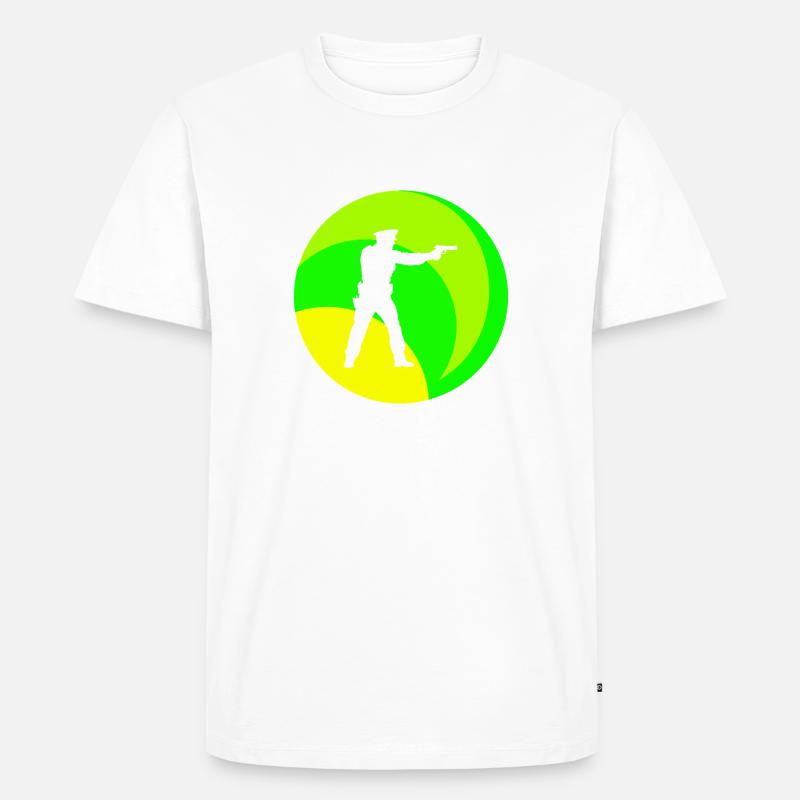 Beamter Polizeiarbeit - Männer Premium Bio T-Shirt - Weiß