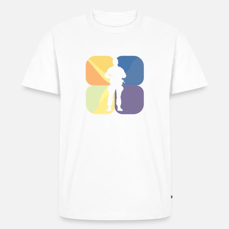 Beamter Polizei Verbrechensbekaempfung - Männer Premium Bio T-Shirt - Weiß