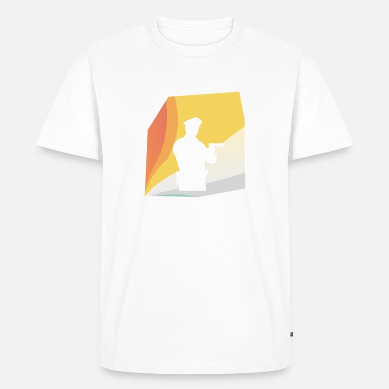 Streife Polizei Verbrechensbekaempfung - Männer Premium Bio T-Shirt - Weiß