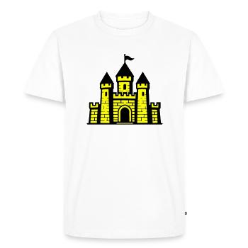 Château Moyen Âge Château - T-shirt Premium bio Homme - blanc - Devant - Nico (187cm)