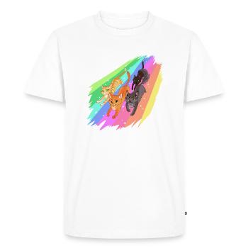 Feuerstern Firestar Cats Rainbow Warrior Cats - Men's Premium Organic T-Shirt - white - Front - Nico (187cm)