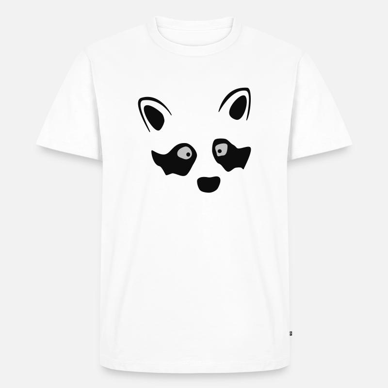 racoon - Männer Premium Bio T-Shirt - Weiß