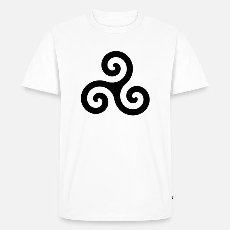 Triskele Symbol Spirale - Männer Premium Bio T-Shirt - Weiß