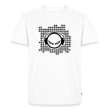 DJ - T-shirt Premium bio Homme - blanc - Devant - Nico (187cm)