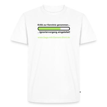 Ignoriervorgang - Promotion - T-shirt Premium bio Homme - blanc - Devant - Nico (187cm)