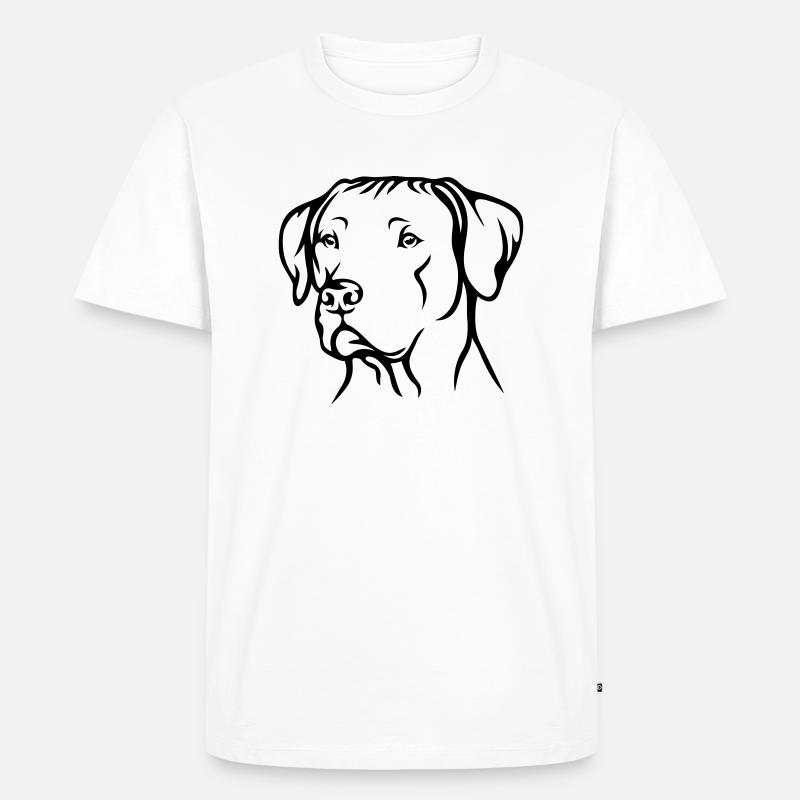 Rhodesian Ridgeback - Männer Premium Bio T-Shirt - Weiß