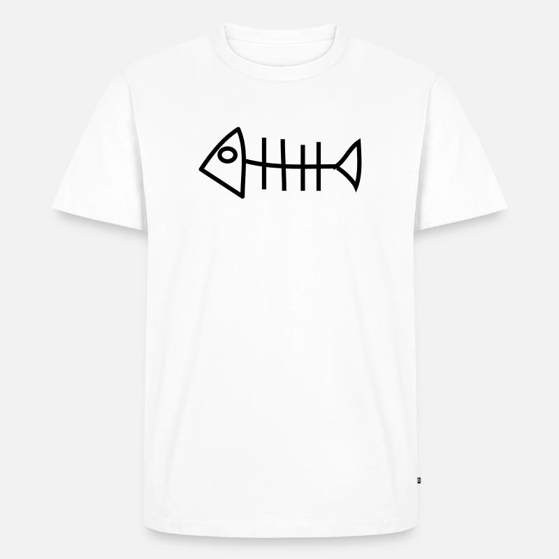 fischgraete - Männer Premium Bio T-Shirt - Weiß