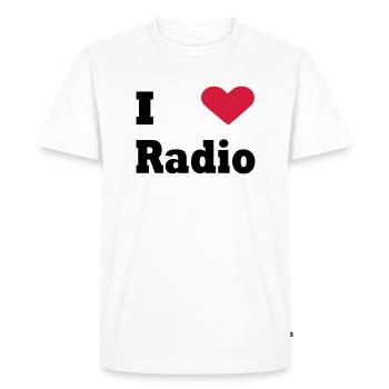I love radio - T-shirt Premium bio Homme - blanc - Devant - Nico (187cm)