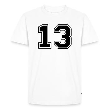 dreizehn - Men's Premium Organic T-Shirt - white - Front - Nico (187cm)