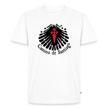 camnio_de_santiago_shell_stars - T-shirt Premium bio Homme - blanc - Devant - Nico (187cm)