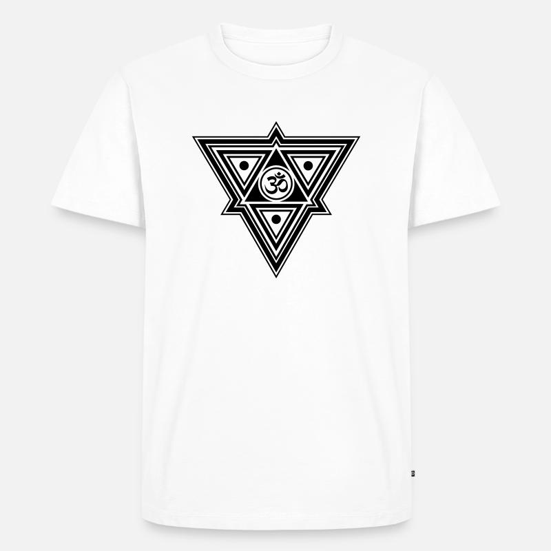 Om Aum 2 goa - Männer Premium Bio T-Shirt - Weiß