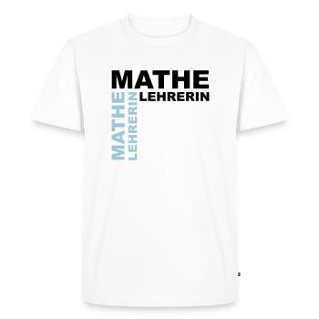 Professeur de mathématiques - V2 - T-shirt Premium bio Homme - blanc - Devant - Nico (187cm)