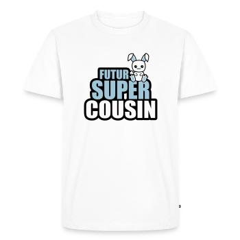 futur super cousin - T-shirt Premium bio Homme - blanc - Devant - Nico (187cm)