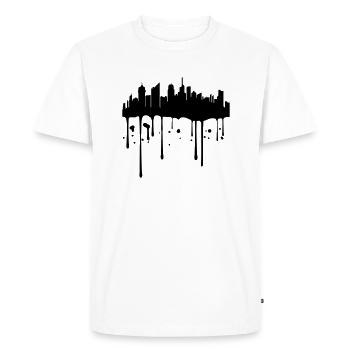 timbre couleur goutte graffiti ville métropole sil - T-shirt Premium bio Homme - blanc - Devant - Nico (187cm)