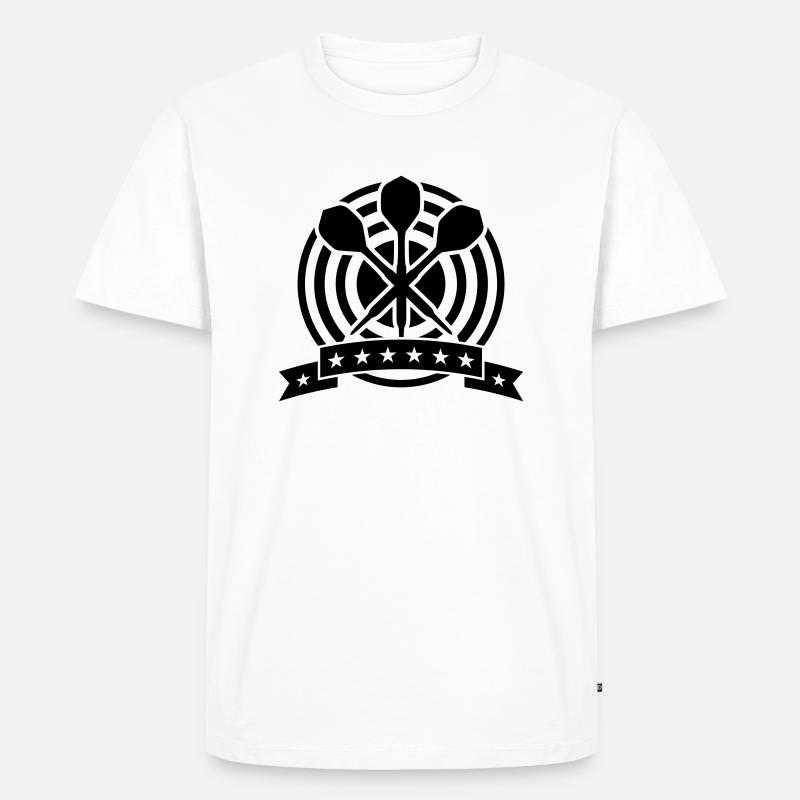 Darts-Design - Männer Premium Bio T-Shirt - Weiß