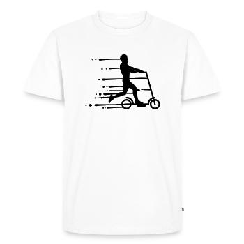 drops graffiti wet electric scooter clipart electr - Men's Premium Organic T-Shirt - white - Front - Nico (187cm)