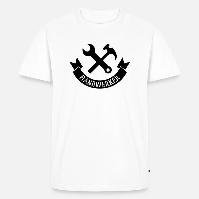 handwerker - Männer Premium Bio T-Shirt - Weiß