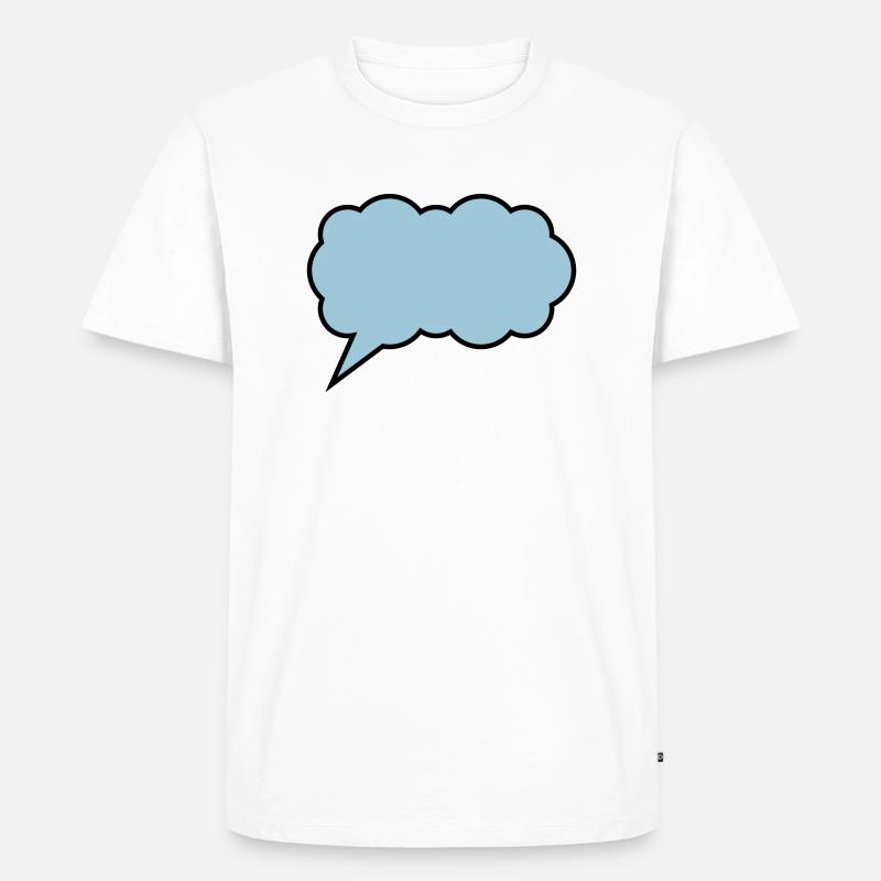 sprechblase cloud - Männer Premium Bio T-Shirt - Weiß