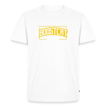 Turbolovers BoostCat - T-shirt Premium bio Homme - blanc - Devant - Nico (187cm)