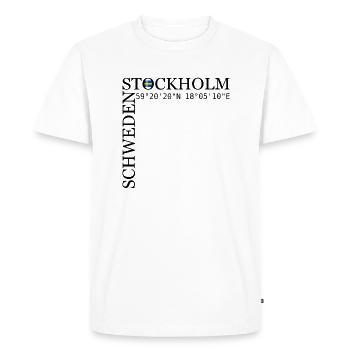 Stockholm Suède coordonne la Scandinavie - T-shirt Premium bio Homme - blanc - Devant - Nico (187cm)
