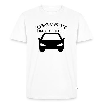 Voiture voiture - T-shirt Premium bio Homme - blanc - Devant - Nico (187cm)