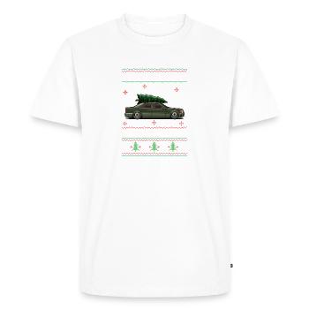 Sapin de Noël voiture de Noël voiture Xmas Ugly - T-shirt Premium bio Homme - blanc - Devant - Nico (187cm)