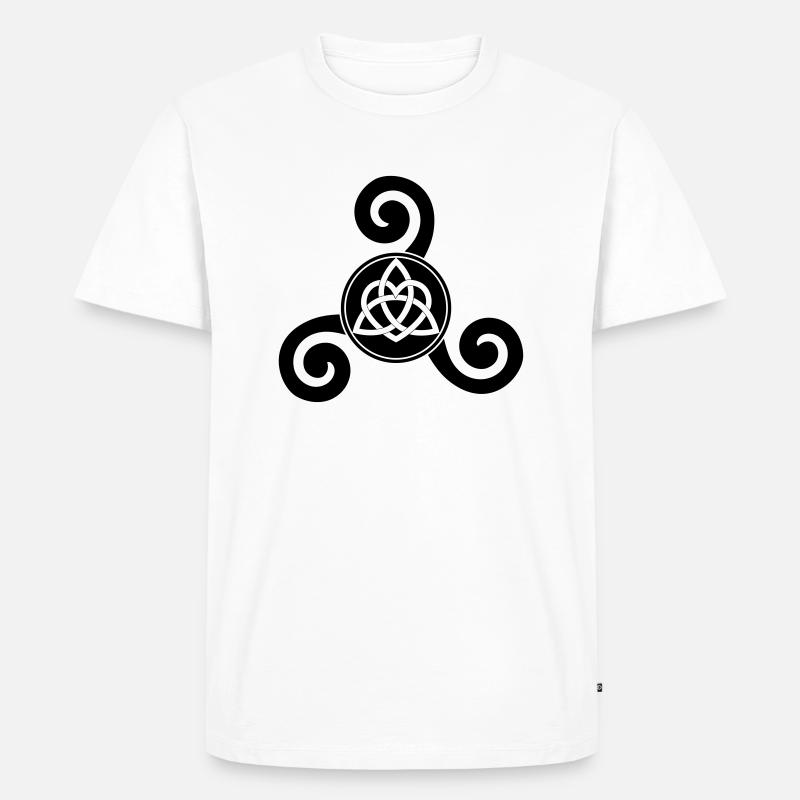 Polytriskel 1b - Männer Premium Bio T-Shirt - Weiß