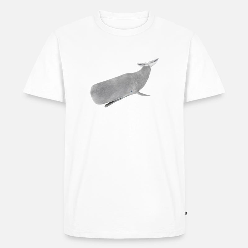 Pottwal, Wal, Walfisch - Männer Premium Bio T-Shirt - Weiß