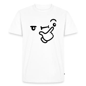 Thinking Face Thoughtful - Men's Premium Organic T-Shirt - white - Front - Nico (187cm)