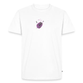 Comme le bon vin on se bonifie avec le temps - T-shirt Premium bio Homme - blanc - Devant - Nico (187cm)