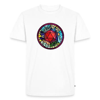 Cubes dans le vitrail - T-shirt Premium bio Homme - blanc - Devant - Nico (187cm)