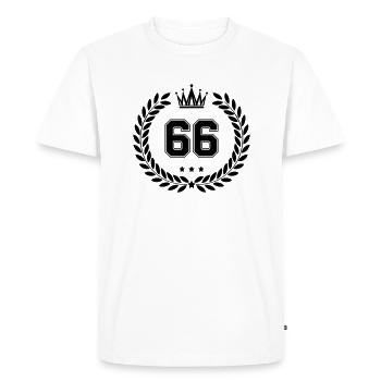 coat of arms 66 - Men's Premium Organic T-Shirt - white - Front - Nico (187cm)