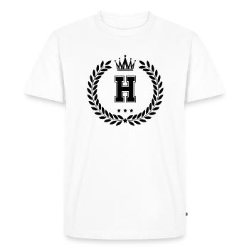 Armoiries H - T-shirt Premium bio Homme - blanc - Devant - Nico (187cm)