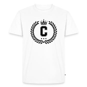 Armoiries C - T-shirt Premium bio Homme - blanc - Devant - Nico (187cm)