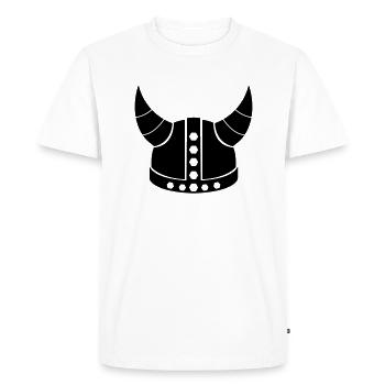 Viking Helmet - Men's Premium Organic T-Shirt - white - Front - Nico (187cm)