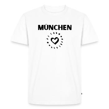 Munich - Men's Premium Organic T-Shirt - white - Front - Nico (187cm)