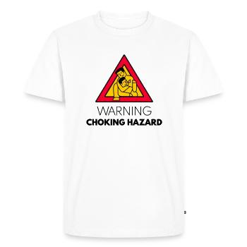 Signe d’étouffement du jiu jitsu brésilien BJJ - T-shirt Premium bio Homme - blanc - Devant - Nico (187cm)