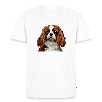 Cavalier king charles - Men's Premium Organic T-Shirt - white - Front - Nico (187cm)