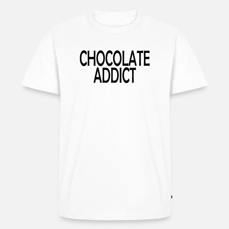 schokolade chocolate - Männer Premium Bio T-Shirt - Weiß