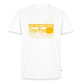 Les géologues, comme les humains normaux, sont des chercheurs de roches - T-shirt Premium bio Homme - blanc - Devant - Nico (187cm)