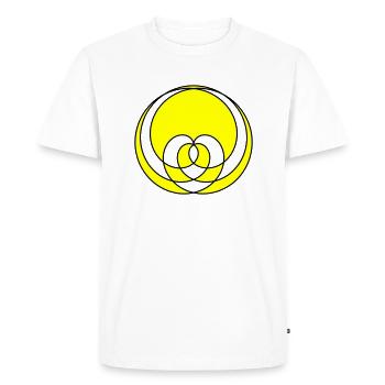 A curved heart - Men's Premium Organic T-Shirt - white - Front - Nico (187cm)